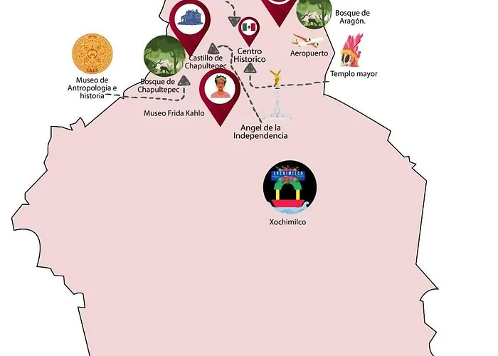 A 5 Minutos Del Aeropuerto Y A 20 Minutos Del Centro Historico Apartamento México DF